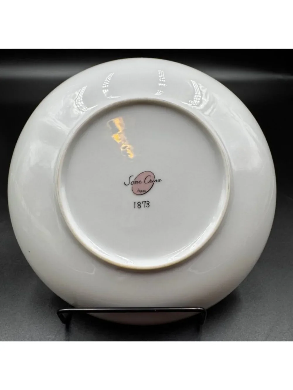 Vintage Sone China Japan 1873 Floral Platinum Trim Soup Bowl Collectible